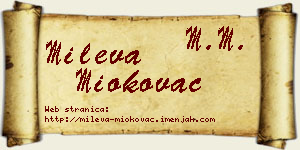 Mileva Miokovac vizit kartica